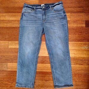 Time & Tru 16 Short Regular Fit Blue Jeans Stretch Denim Recycled Polyester